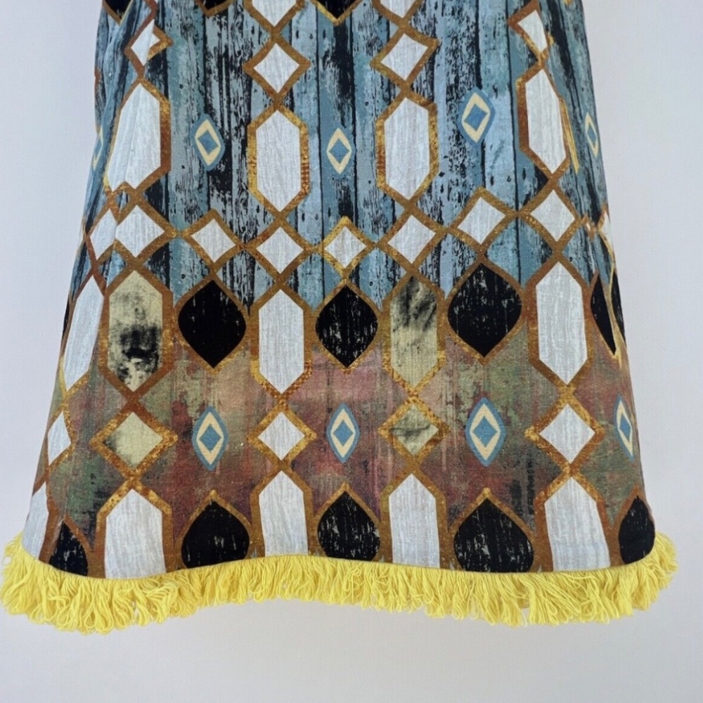 Christian Lacroix Linen Blend Mini Dress With Fringe Hem, Size XXS - Picture 14 of 16
